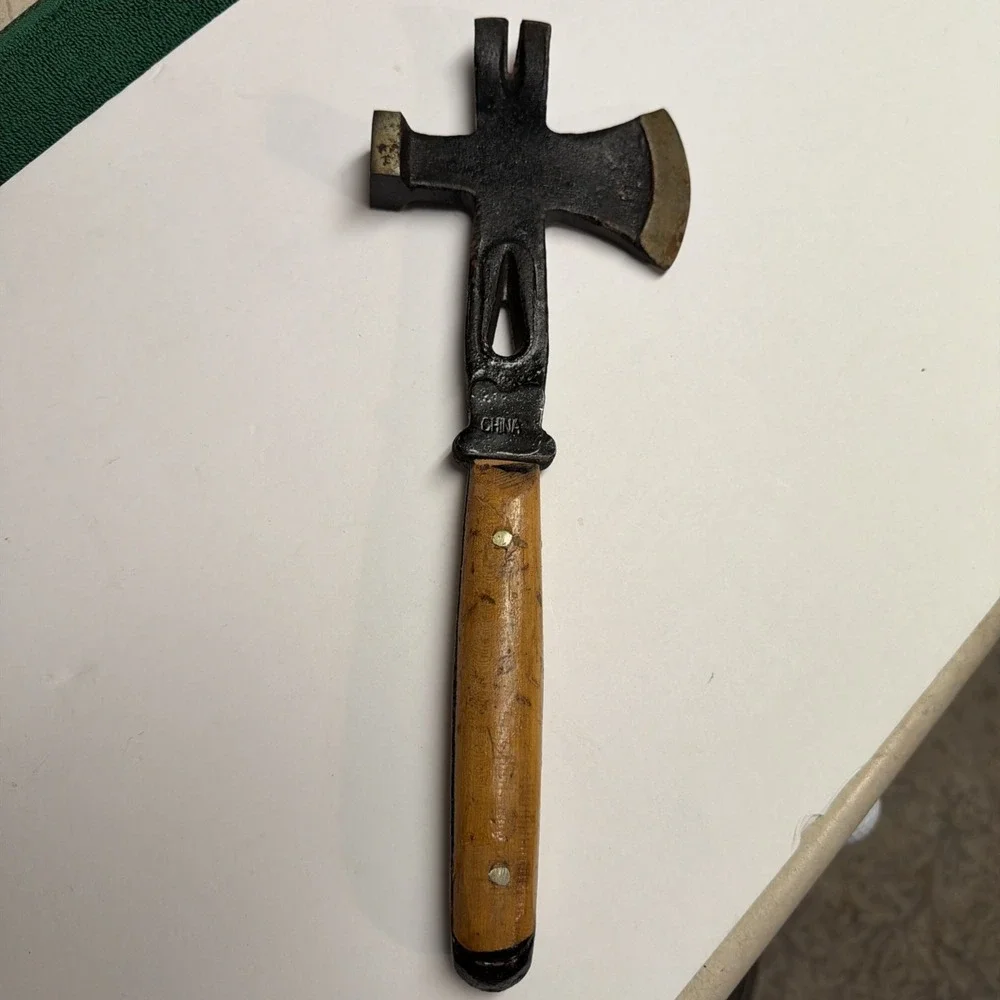 Hatchet Hammer Crow Bar Nail Pulled Hatchet Multi Use Tool Wood Handle 1.11 Lbs